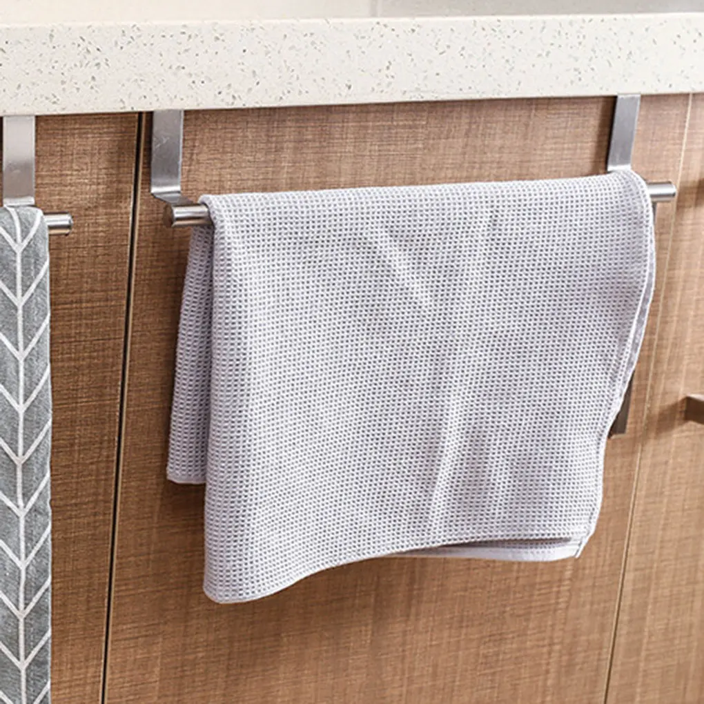 Towel Rack Holder Stainless Steel Household Bathroom Kitchen Cabinet