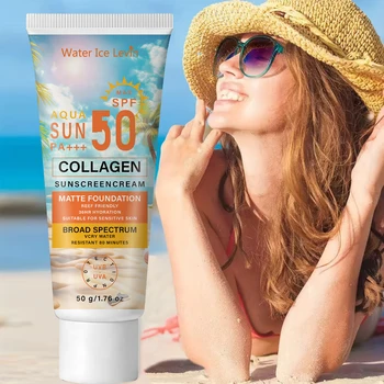 SPF50 PA+++ Sunscreen, 36HR Hydrating & Water Resistant Collagen Sun Care 1