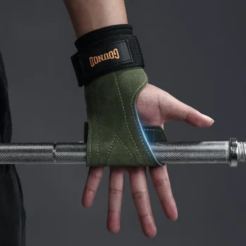 1 Pair Cowhide Weight Lifting Gloves 1