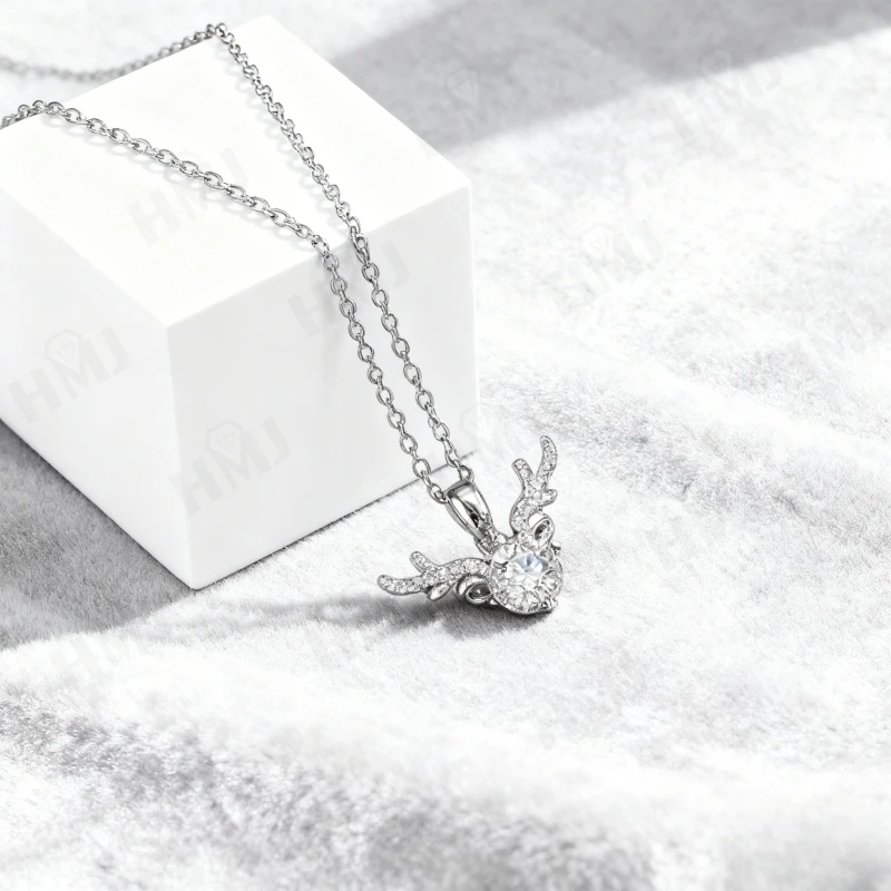 Moissanit-Halsketten, 925er Sterlingsilber, D-Farbe, runde Form, Krappenfassung, Geschenk zum Jahrestag, Erntedankfest, Hochzeit, elegant – Detail 19
