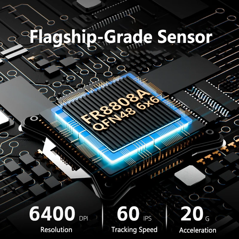 레노버 트라이 모드 무선 게이밍 마우스 6000DPI 인체공학적 RGB 충전식 블루투스 2.4G USB-C 유선 마우스 (PC, 노트북 게이머용)