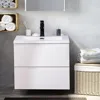 Bathroom Organizers, 24" Wall Mounted Bathroom Vanity With Sink Floating Vanity Two Drawers Bathroom Cabinet With Ceramic Integr 1