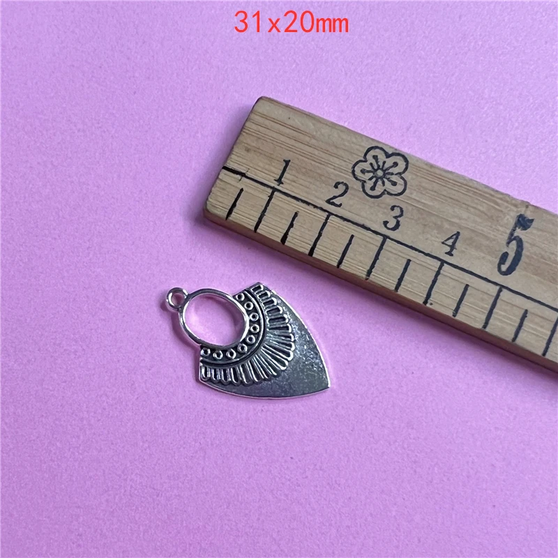 

8pcs 31x20mm Silver Color Geometric Earing Charms with Hole for Women Pendant Trendy Finding Jewelry Accessories