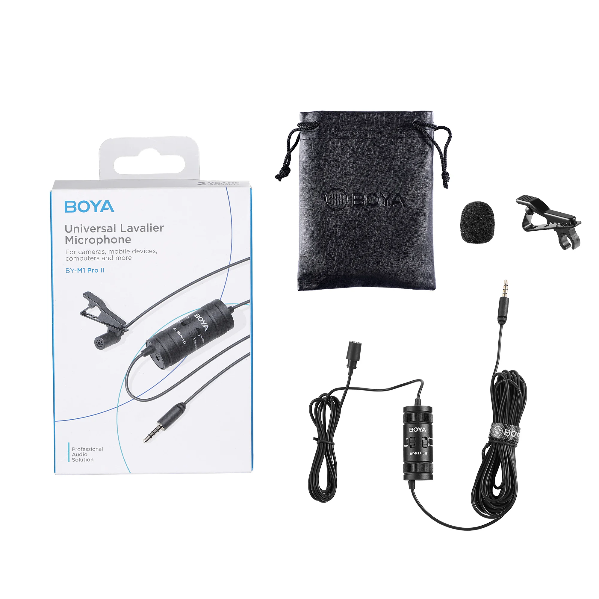 Wireless Phone Mic|boya By-m1 Pro Ii Omnidirectional Lavalier Microphone  For Iphone, Pc, Laptop