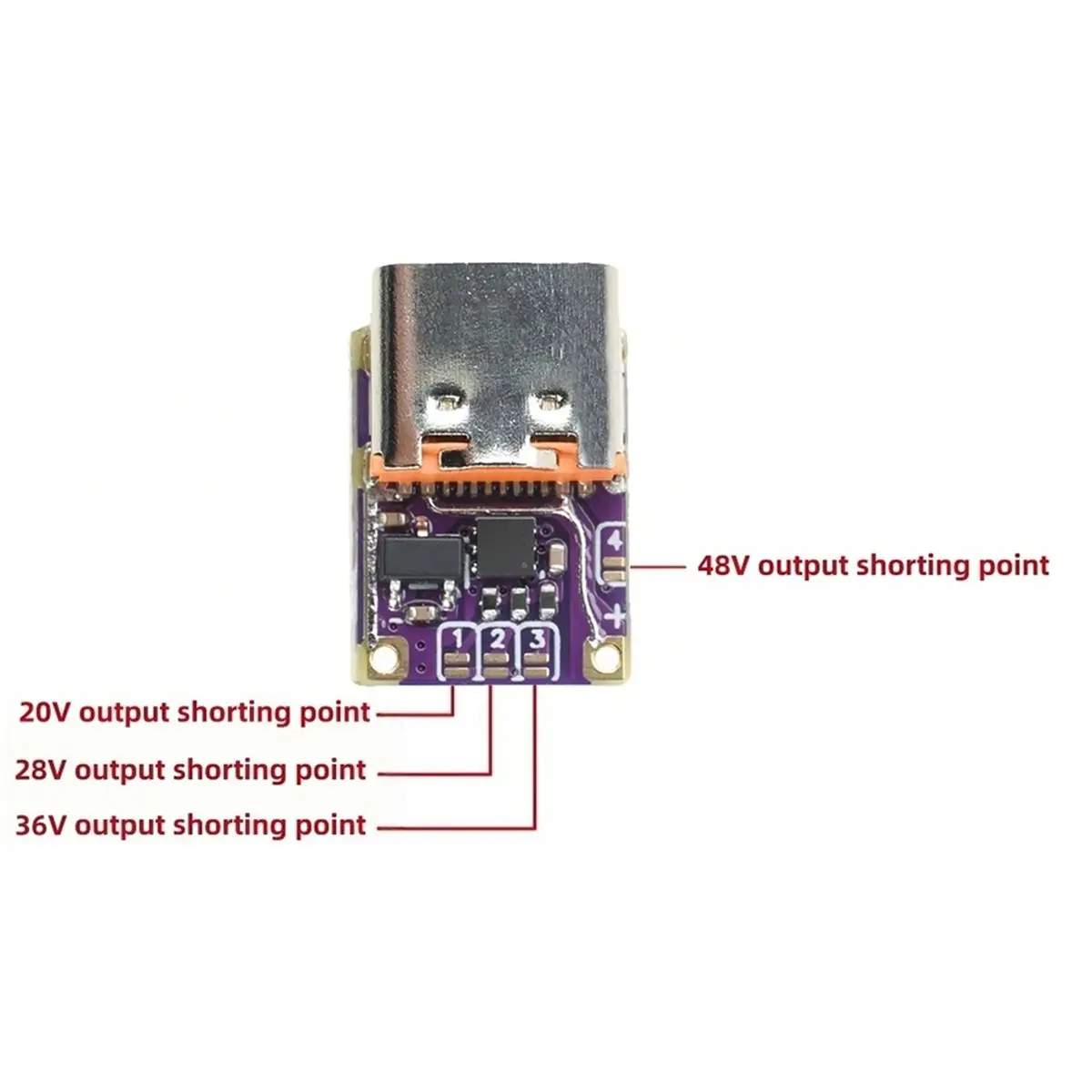 (A23G) PD3.0 PD3.1 QC3.0 트리거 모듈 Type-C 5-48V 5A 고속 충전 디코이 보드 DIY 보조 배터리 어댑터 20개