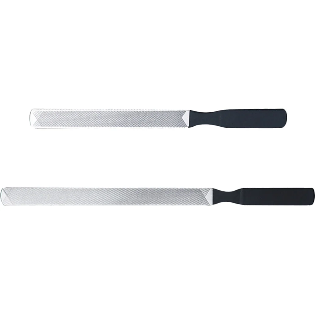 

2pcs Stainless Steel Manicure Nail Files Tools Double-sided Nail Trimming Files