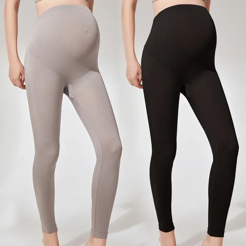 Elastic High Waist Maternity Leggings Skinny For Pregnant Women Belly Support Postpartum Leggins Body Shaper Fitness Trousers