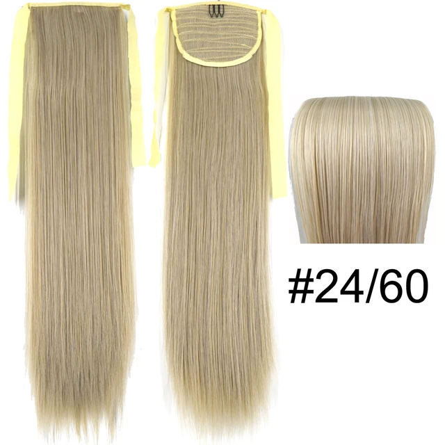 TOPREETY Synthetic Heat Resistant Hair 90gr Straight Ribbon Ponytail Extensions 1006 24-60