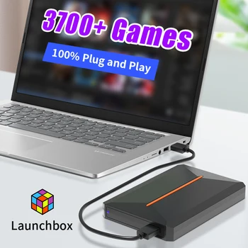 Launchbox 500G Portable Gaming HDD Retro Game Console With 3760+PC/3D Gamesfor PS4/PS3/PS2/WiiU/Wii/N64/DC/PS1 for Win PC/Laptop 1