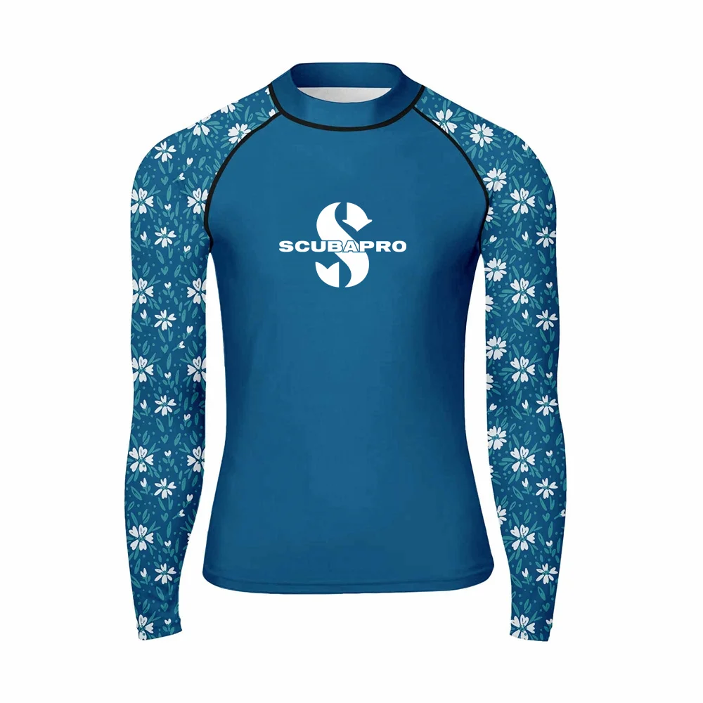 Men's Rash Guard Surfing Diving Swimwear Long Sleeve T-shirts UV Protection Swimsuit Swimming Shirt Beach Clothes Rashguard