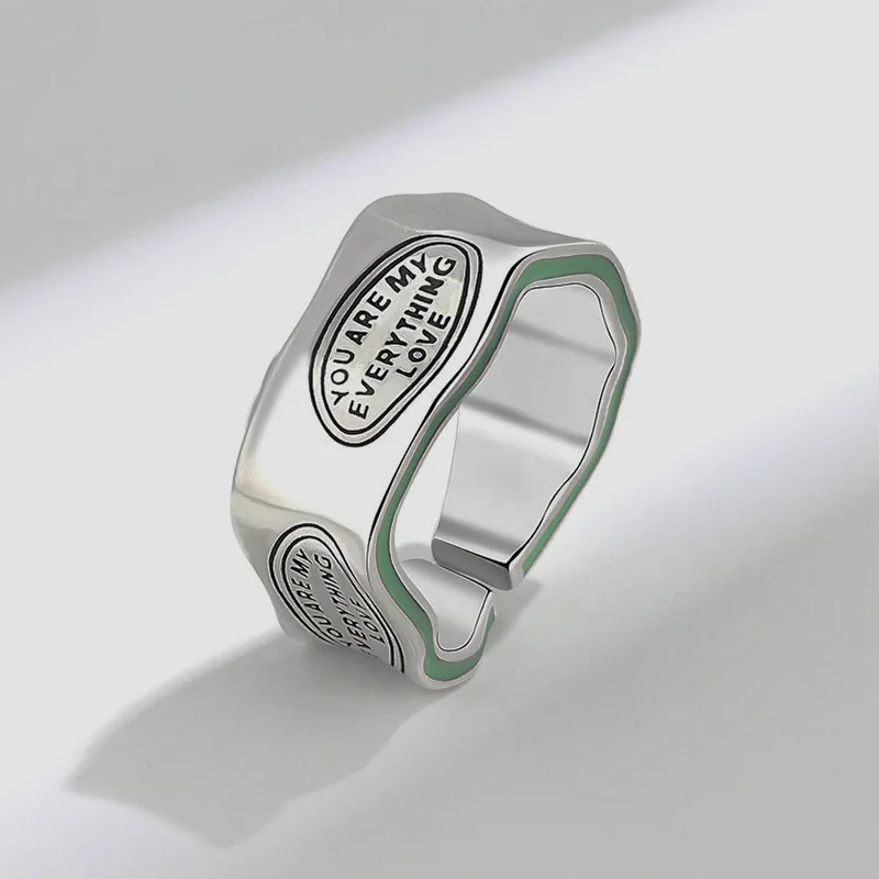 Retro-Avocado-Ring-Armband für Frauen, unregelmäßiger verstellbarer Ring, handgefertigter Designer-Schmuck, Accessoires, Unisex, Geschenk für Liebhaber – Detail 1