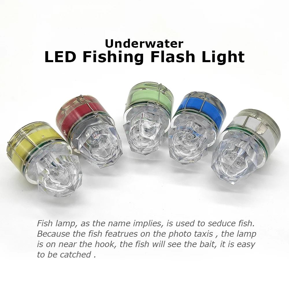 Cheap Waterproof Underwater LED Fishing Light Fish Lure Attracting Light  Lamp with Squid Jig Hooks