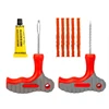 Auto Tire Repair Kit Vacuum Tire Emergency Repair Kit Rubber Strip Glue Motorcycle Bicycle Tire Repair Tools 6
