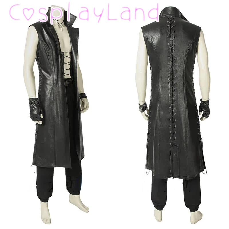 

Game DMC 5 V Vitale Devil Cosplay Costume May Cry Cosplay Costume Uniform Outfit Custom Made Carnival Halloween Party Men Suit