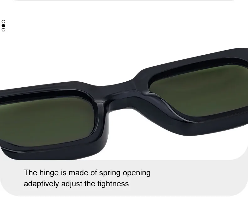 Square Driving Sunglasses Alloy Frame Details