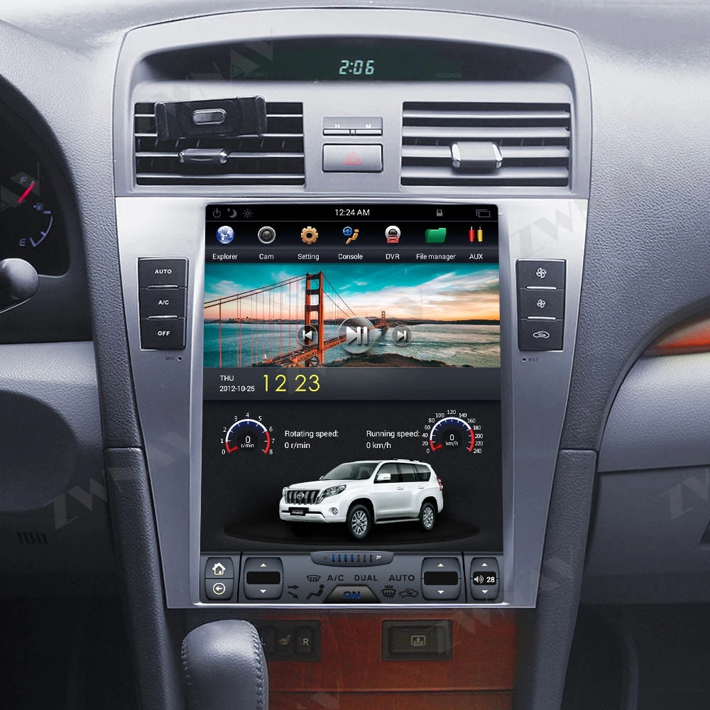 128G Tesla Screen For Toyota Camry 2007 2011 Android Car GPS Navigation Auto Radio Audio 
