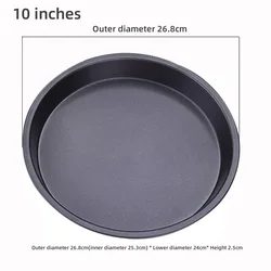 Non - Stick Carbon Steel Round Pizza Baking Pan (10inch)