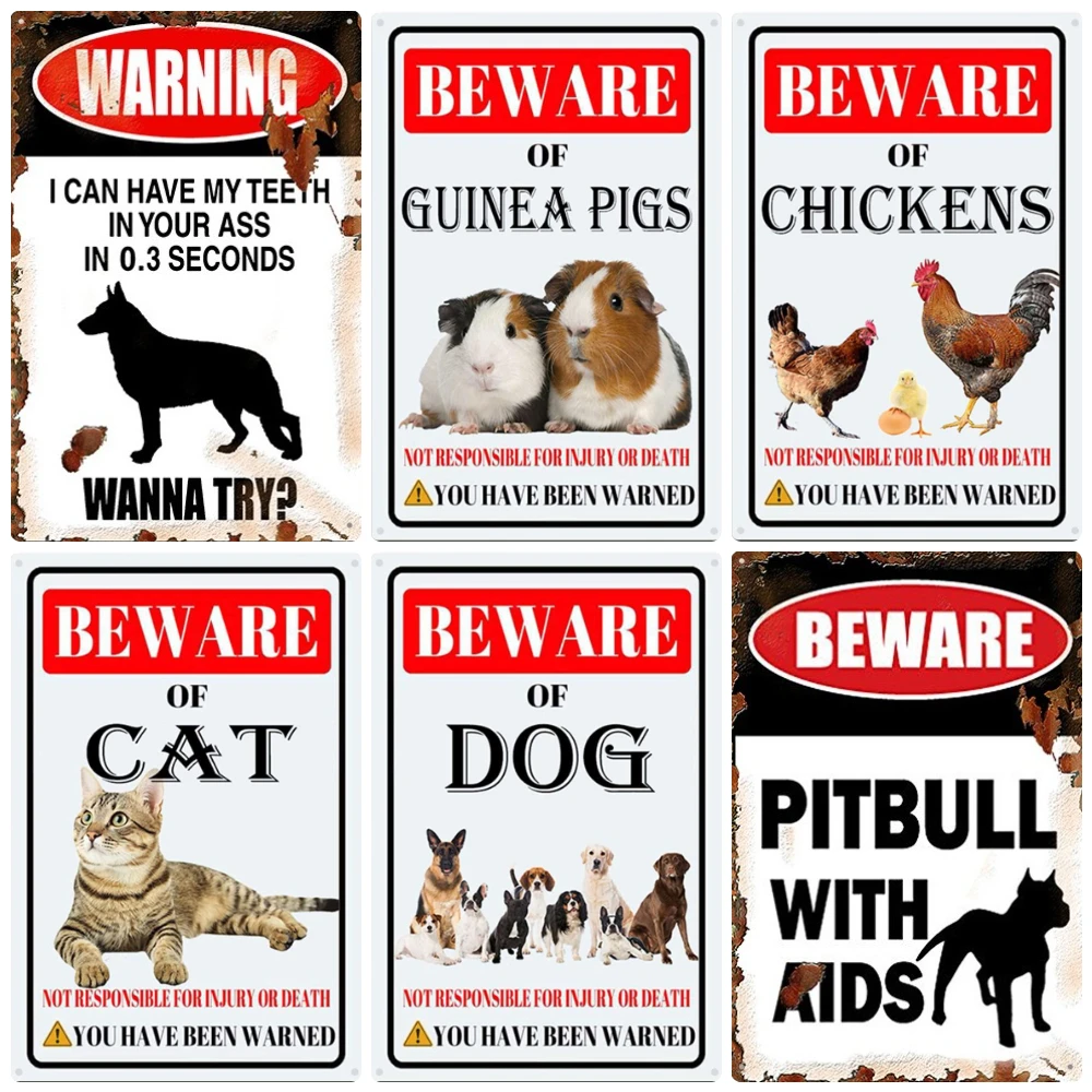 Targhe in metallo vintage divertente Beware Of Seagull Sign Whisky segni per casa bar segno decorazione (dimensioni: 20 x 30 cm