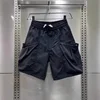 American Style Workwear Quick Dry Pants Men Summer Cool Big Pocket Sports Casual Shorts Trendy Brand Functional Dopamine Mid-Pan