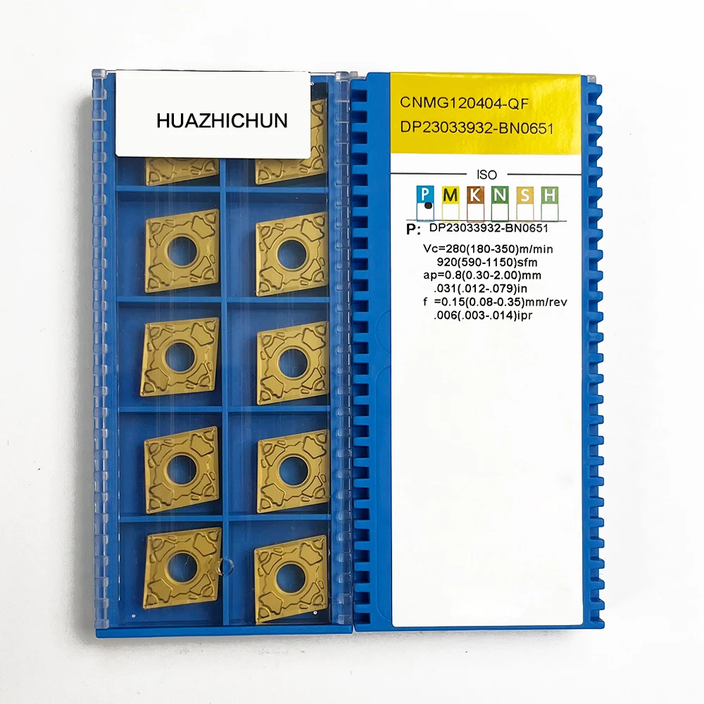 

HUAZHICHUN CNMG120404-QF GP1115 Carbide Inserts Milling Cutter Tool