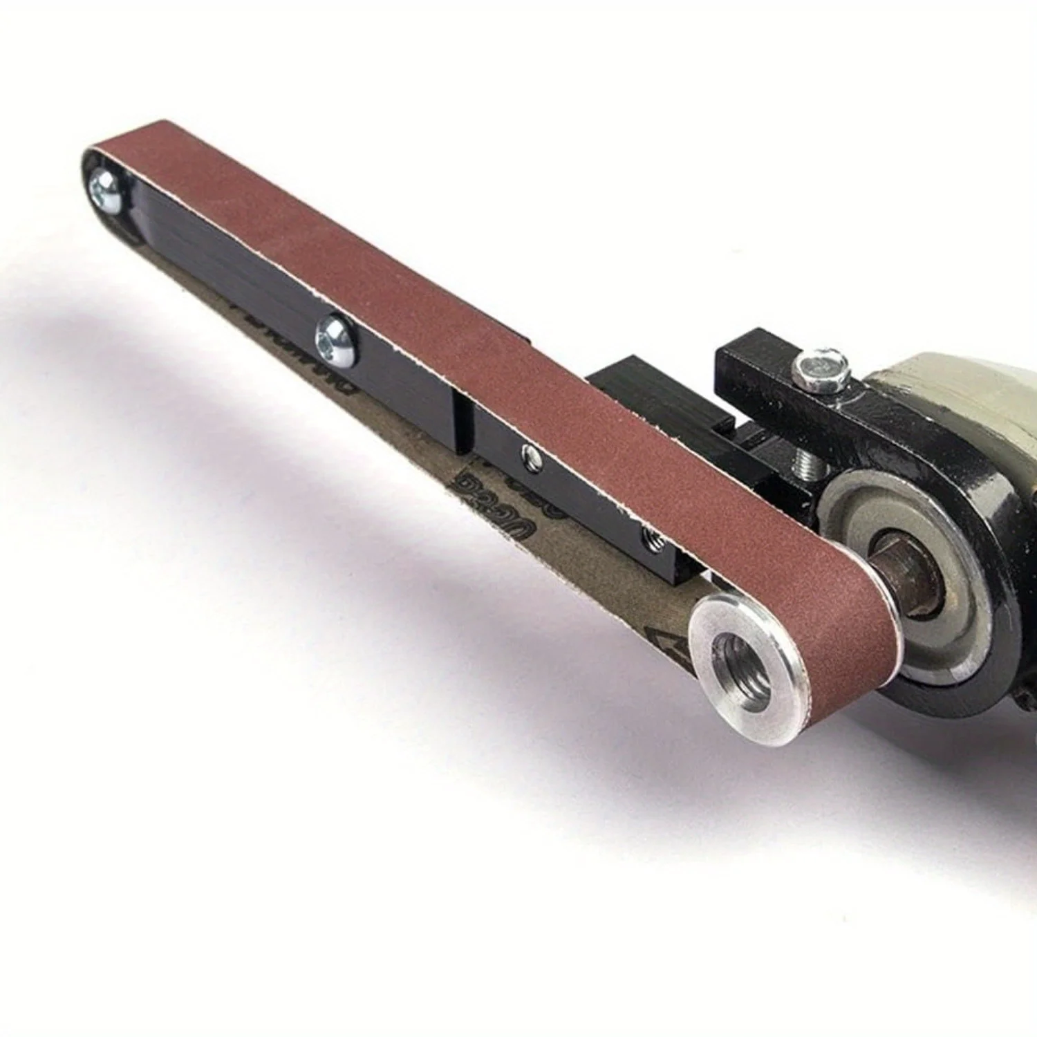 Electric Belt Grinder Belt Sander for Metal Polishing - Attachment for Angle Grinder Ideal for Aluminium Iron Steel And More