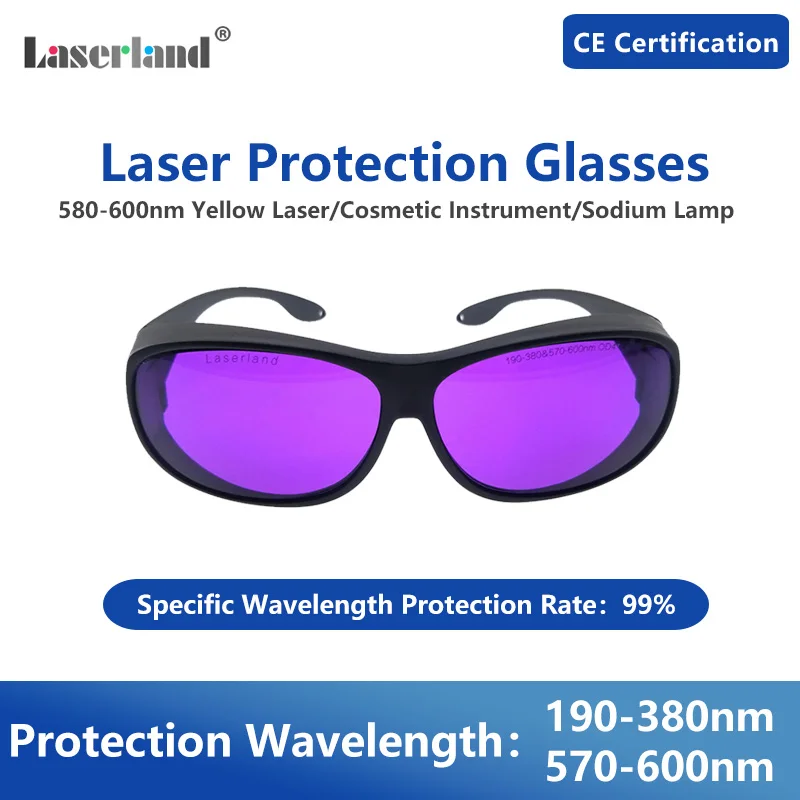 

UV Yellow Laser Light 190nm-380nm 570nm-600nm Safety Protection Glasses