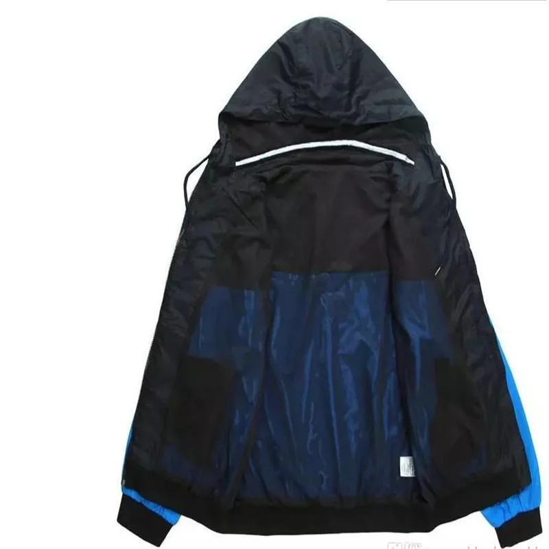 Windproof Warm Hooded Jacket Men's Sports Suits Drawstring Trousers New Zipper Pocket Outerwear Male Daily Casual Two Piece Sets