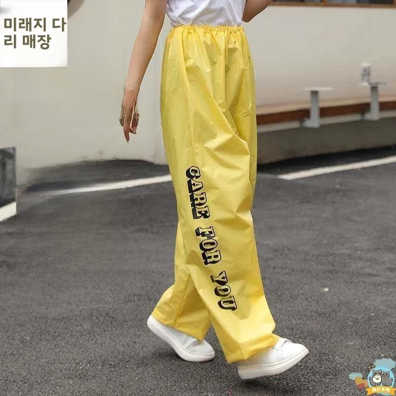 남녀공용 두꺼운 레인 팬츠, 하체 방수 오토바이 라이딩 기어, 찻집 작업복, 튼튼한 헤비 레인웨어