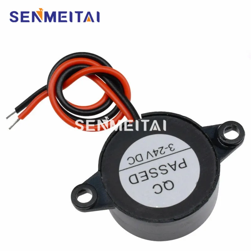 SFM-20B DC3-24V 내구성 있는 피에조 전자 부저 알람, 95DB 연속 사운드 비퍼, 아두이노 자동차 밴용, 3-24V, 10 개