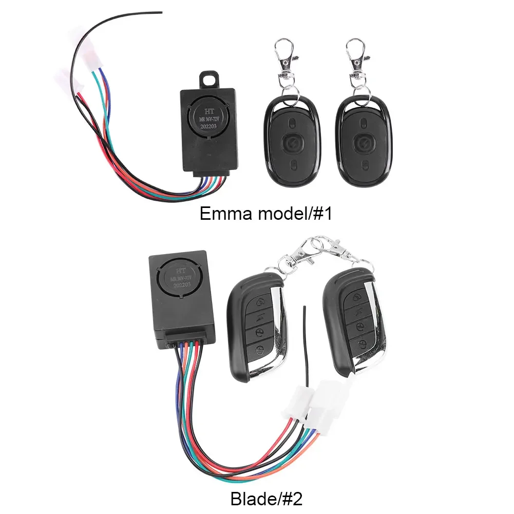 Bike Alarm 36-72V Anti-Theft E-bike Alarm Scooter Security Remote Control Detector Alarm for Outdoor Hiking Bike Supplies bike alarm,anti theft alarm