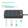 HUB USB 3.0 USB Splitter 2.0 4-in-1 USB Adapter Multi-Port Independent Power Switch Extender 30CM Cable 2