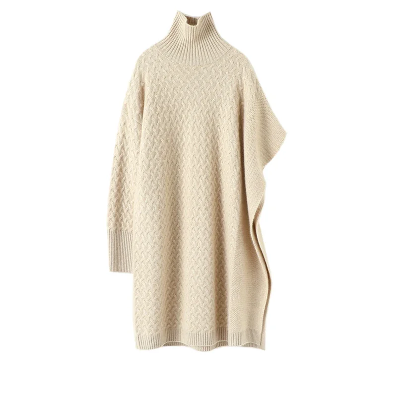 Thick Turtleneck Pullover 100% Cashmere Winter Warm Sweater Women New Designer Latest Fashion for Women Normcore/Minimalist
