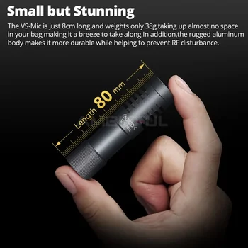 OEING Godox VS-Mic Compact Shotgun Microphone 3.5mm MIC for iPhone Android Smartphone DSLR Camera For Video Recording Microphone - Image 4