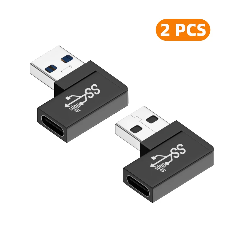 ตัวเลือกสินค้า อะแดปเตอร์ USB-A ถึง Type-C 90 องศา 10Gbps