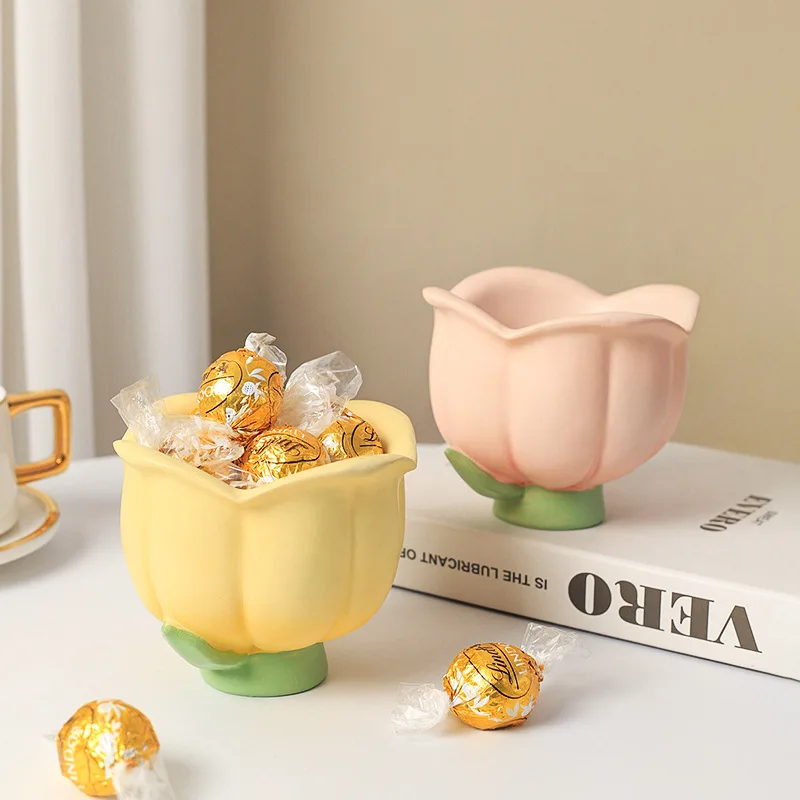 

Creative Flower Jewelry Storage Box Home Decoration Entrance Key Living Room Desktop Miscellaneous Storage and Decoration