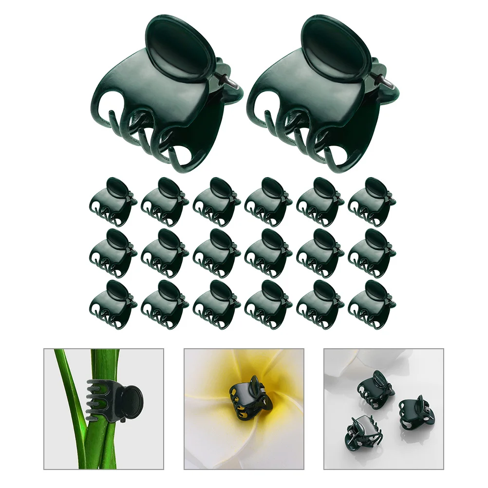 

40 Pcs Tool Vine Support Clip Orchid Clamp Flower Garden Plant Clips Supplies Supports Plastic