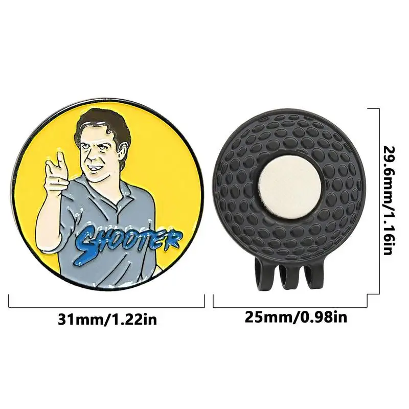 Golf Ball Markers Stainless Steel Golf Magnetic Hat Clip Ball Marker Hat Clip Clamp Marker Sports Accessory For Men
