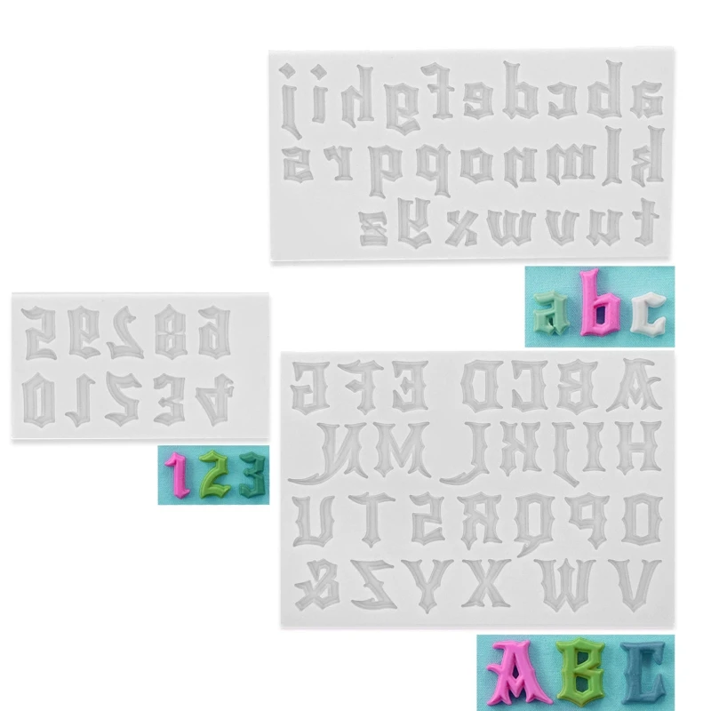 

Gothic Font Letters Numbers Keychain Epoxy Resin Mold Handmade Hanging Pendants Silicone Mould DIY Crafts Mould