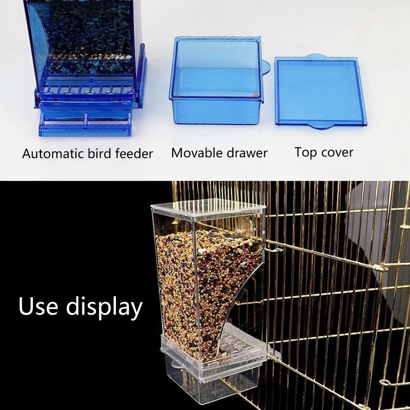 Bird Pet Bird Automatic Feeder Splash-Proof Feeder Cage Accessories Food Container For Parakeet Canary Finch