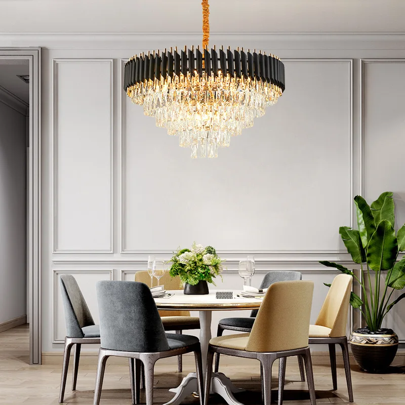 

New Living Room Home Chandelier Light Luxury Crystal Lamps Bedroom Dining Room Simple Atmosphere Creative Postmodern Designer
