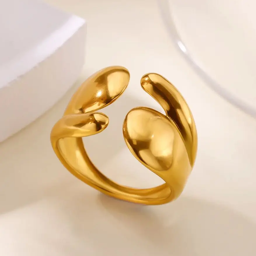 Simple Geometric Ring Stainless Steel Jewelry