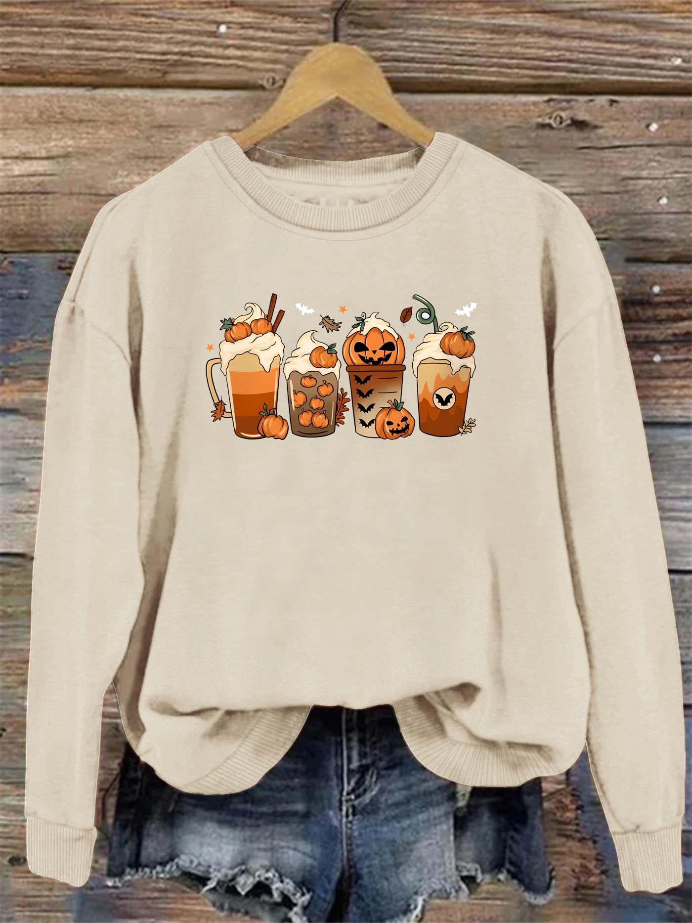 Jersey De Halloween Para Mujer - Sudadera De Manga Larga Con Estampado Divertido - Otoño-Invierno - Varios Tallas