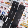 6 rolls/box DIY road and rail transit design and paper tape, railway and highway decorative tape, DIY thin sticker decoration, m 4