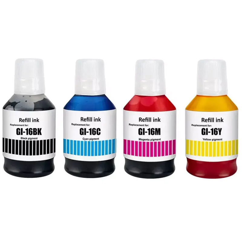 GI-16 Premium Pigment Refill Ink Kit For Canon GI16 GI 16 MAXIFY GX5060 GX6060 GX7060 Printer