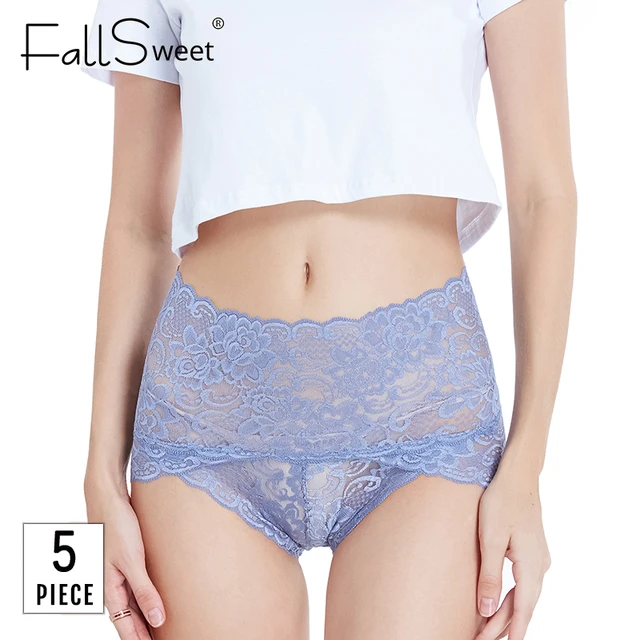 FallSweet 5pcs/ lot ! Women High Waist Panties Tummy Control Women