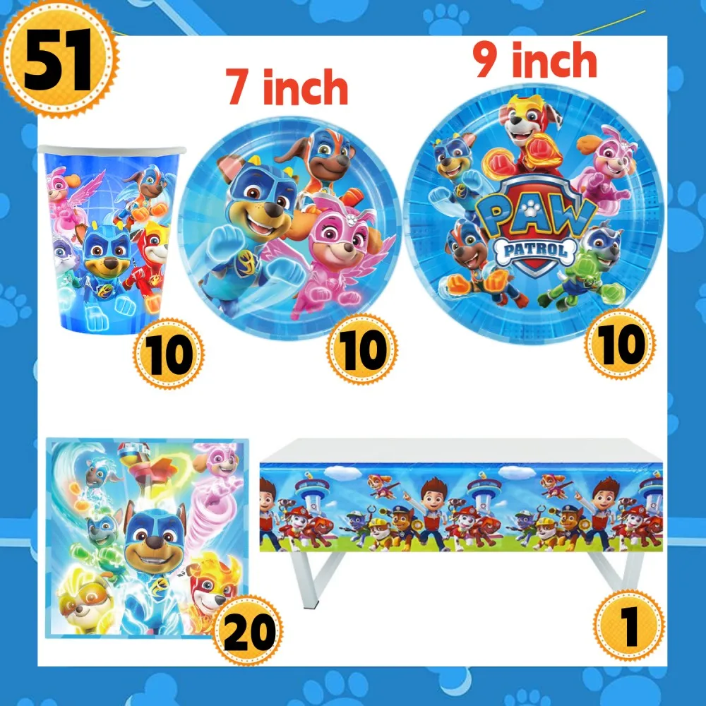 Paw Patrol decorazioni di compleanno buon compleanno sfondo Banner piatti  tazze Set di stoviglie di carta palloncini forniture per feste per bambini  ragazzo - AliExpress