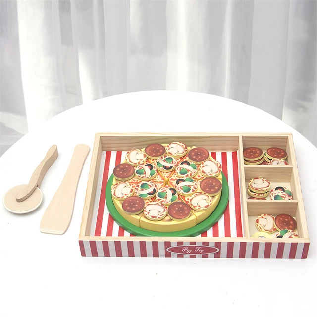 9 Piece Pizza Set For Kids Pizza Cutting Play Set Toy Kids Simulation Pizza