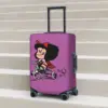 Funny Mafalda Suitcase Cover Cartoon Business Cruise Trip Protector Holiday Strectch Luggage Accesories 1