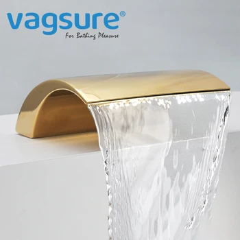 สแตนเลสและทองเหลืองโครเมี่ยม Cascade น้ำตกอ่างอาบน้ำก๊อกน้ำ Outlet ห้องอาบน้ำฝักบัว G1/2 "อ่างอาบน้ำ Waterfall Inlet Nozzle 1