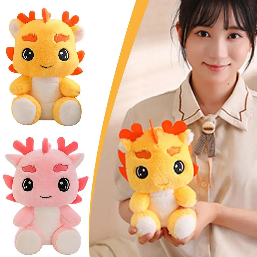 

Симпатичный талисман 22 см 2024 года Дракона, плюшевая Новая игрушка в виде животного с окошком, мягкая игрушка для дома на стену, подарок на год, декоративная кукла V7Z9